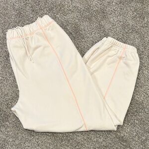 Athleta Cream Jogger Sweatpants. Large